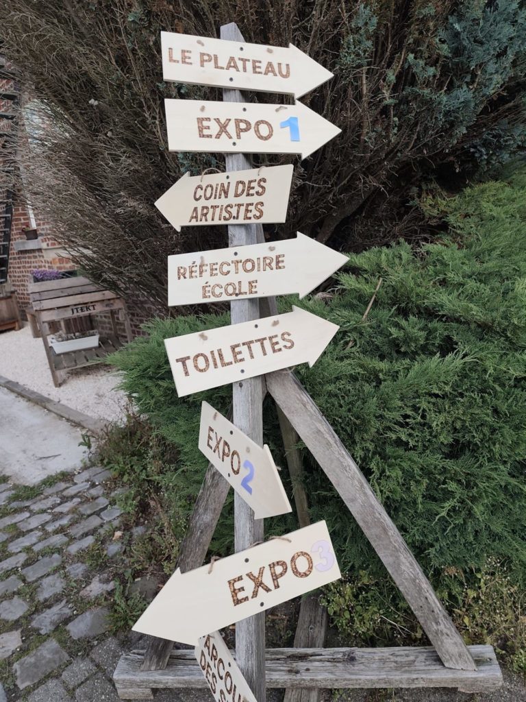 Panneau de signalisation des expositions